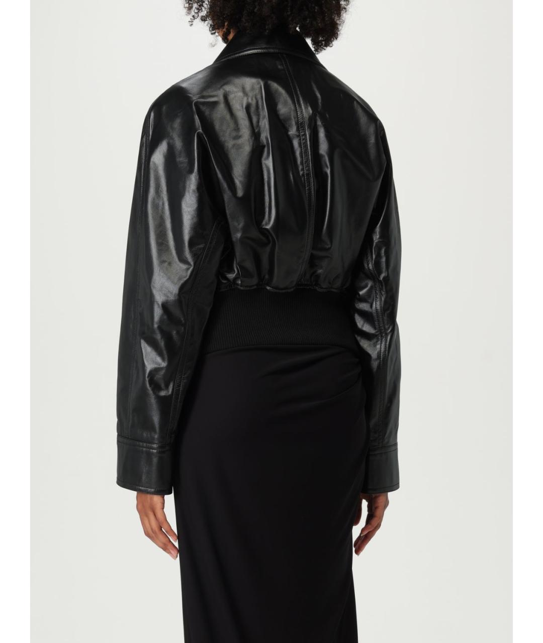 BOTTEGA VENETA Черная кожаная куртка, фото 3