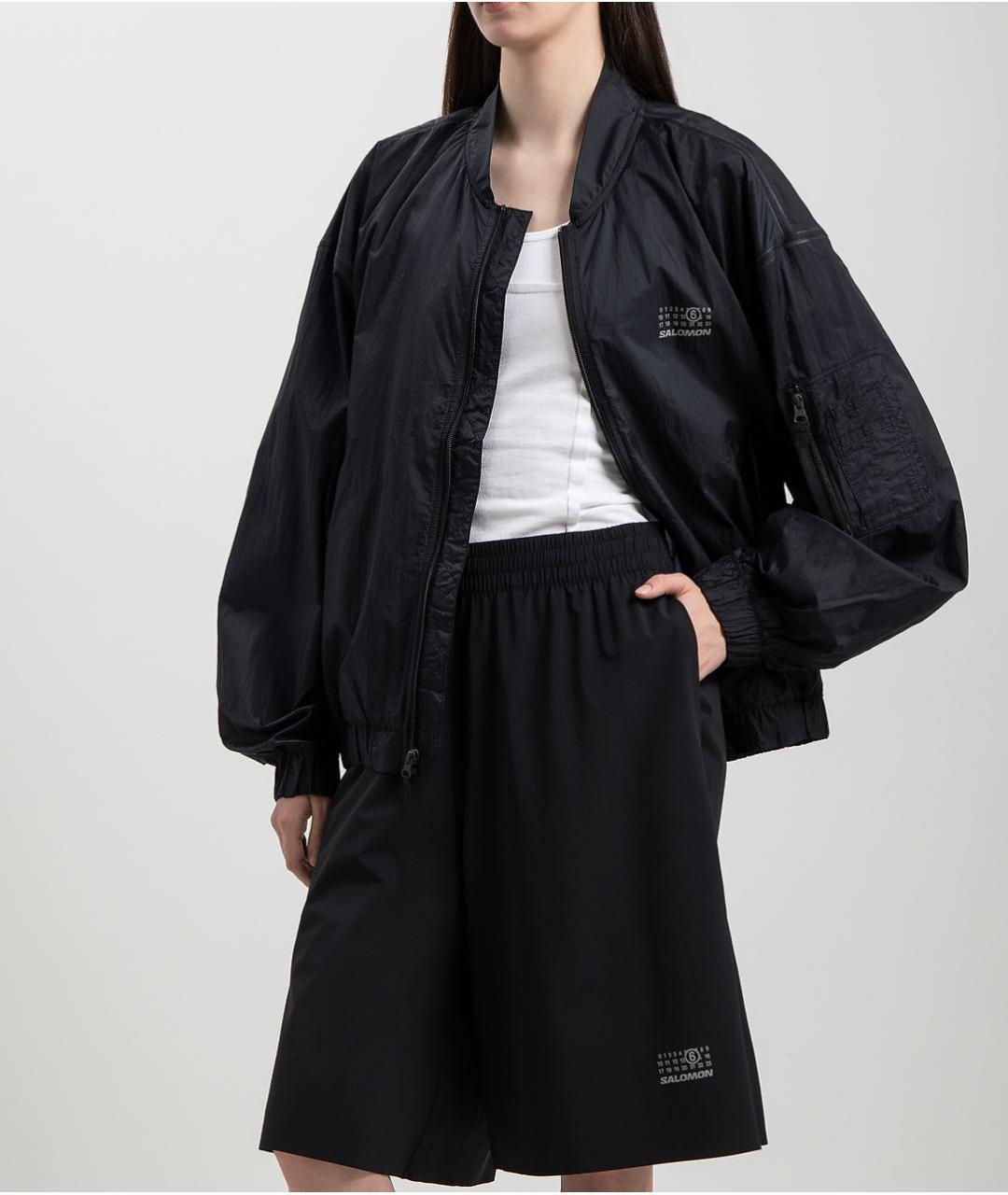 MM6 MAISON MARGIELA Черная полиамидовая куртка, фото 3