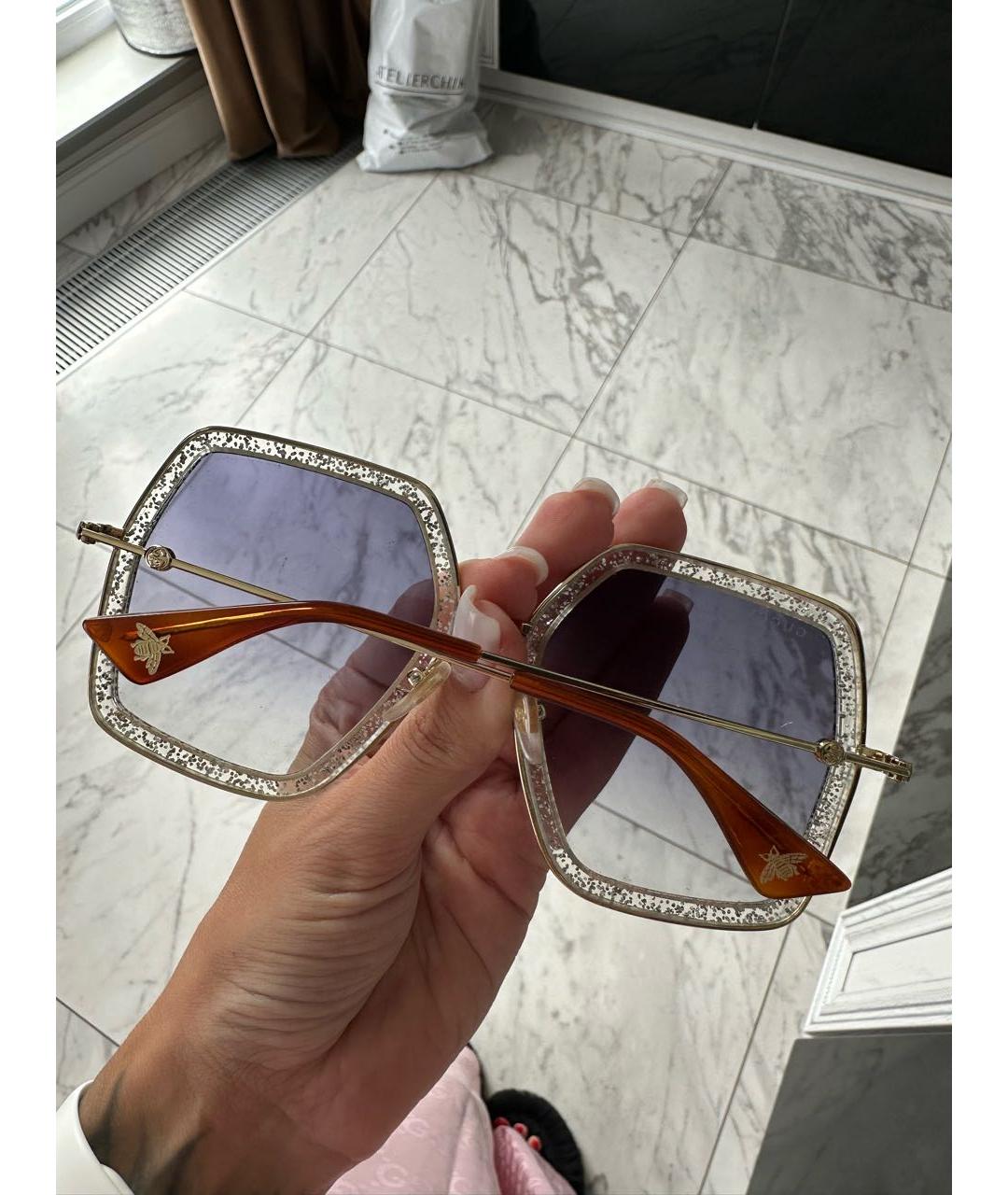 GUCCI Золотые солнцезащитные очки, фото 2