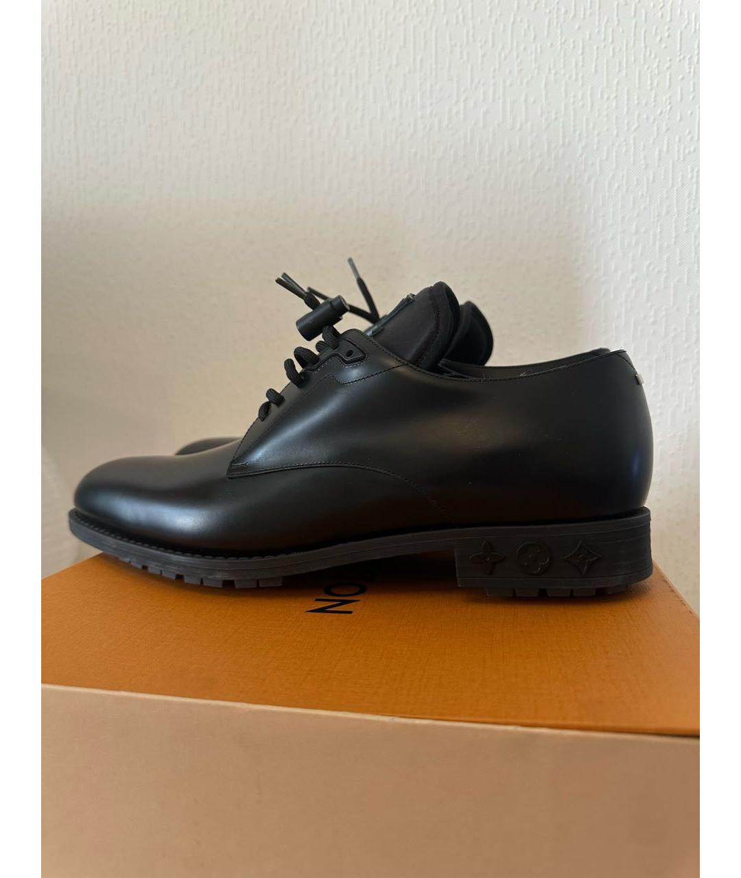 LOUIS VUITTON Черные кожаные туфли, фото 3