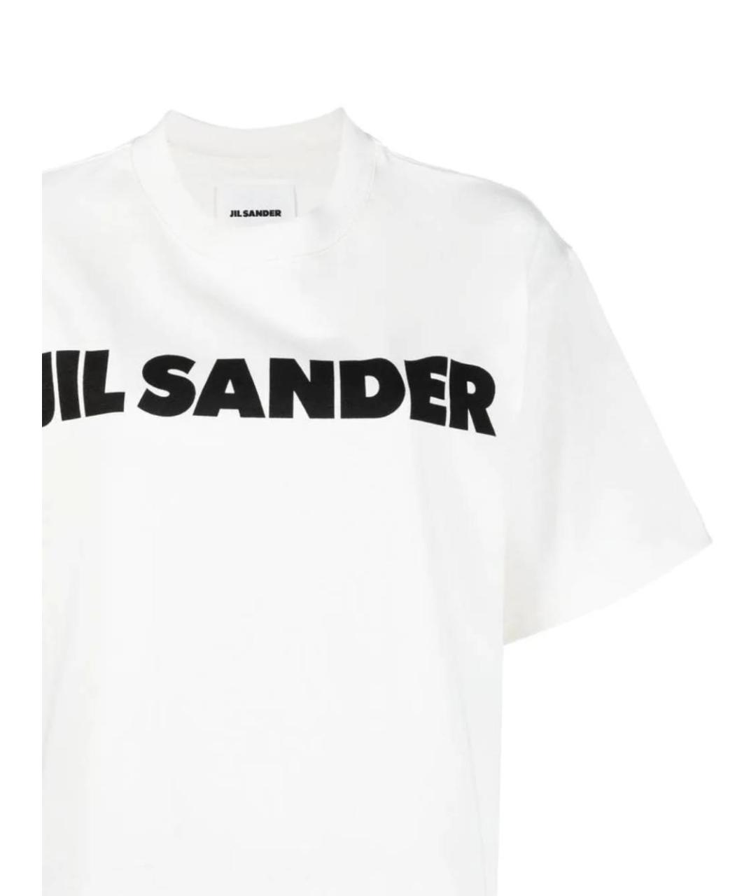 JIL SANDER Белая хлопковая футболка, фото 2