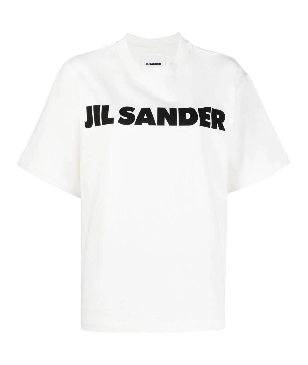 JIL SANDER Белая хлопковая футболка, фото 1