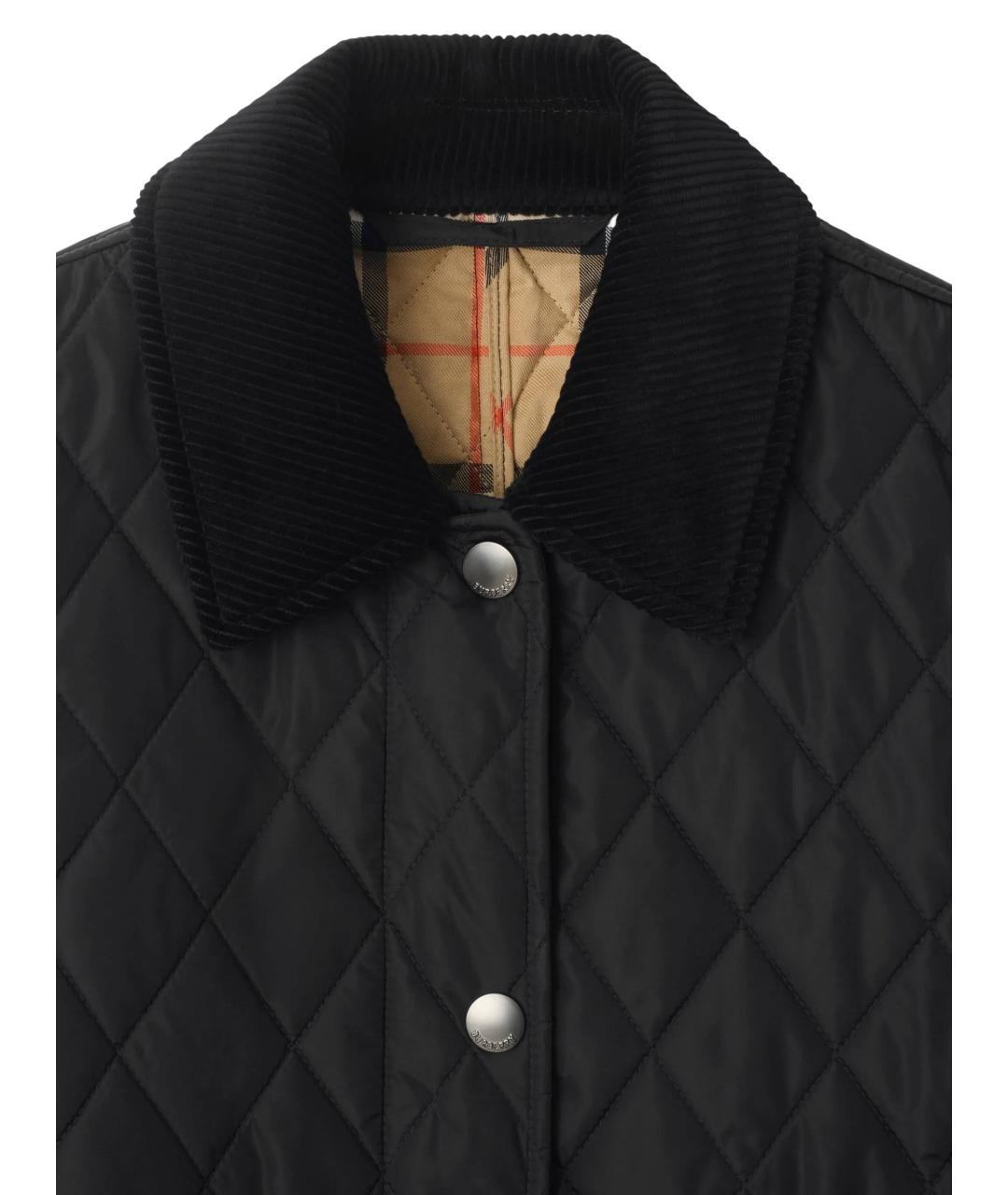 BURBERRY Черная полиамидовая куртка, фото 2