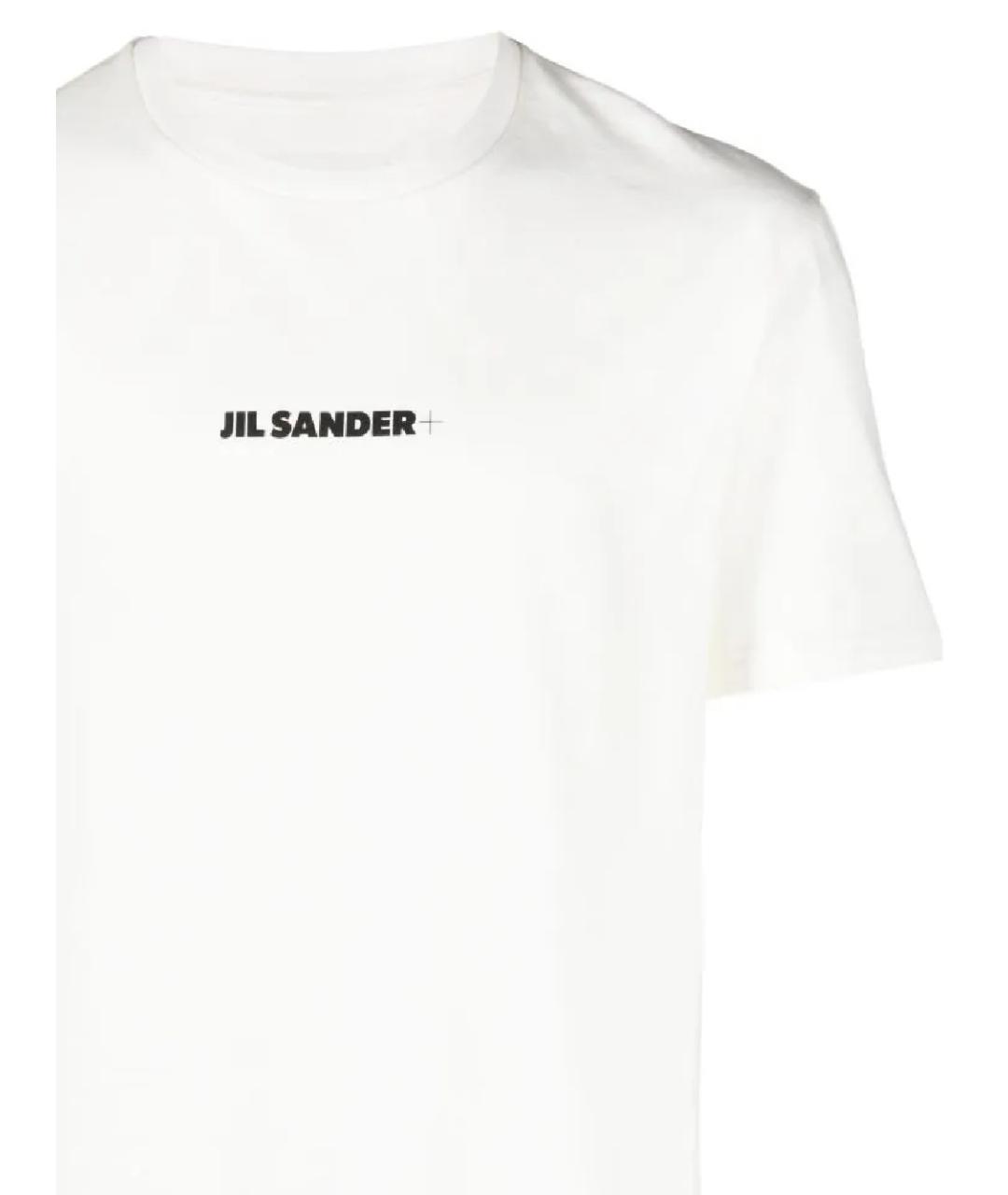 JIL SANDER Белая хлопковая футболка, фото 2