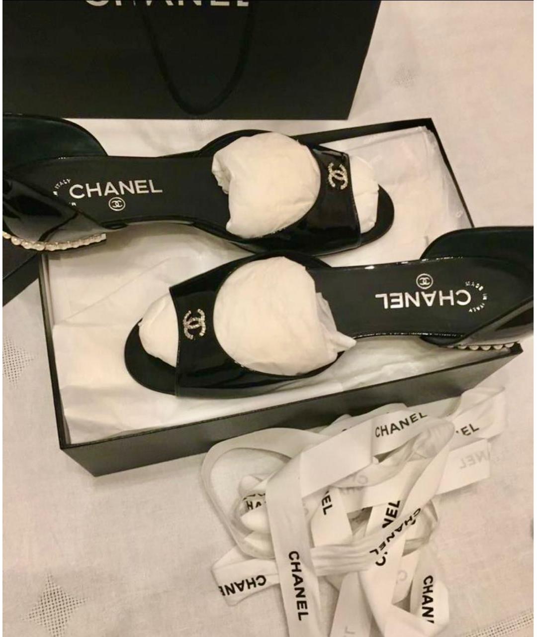 CHANEL Черные туфли из лакированной кожи, фото 7