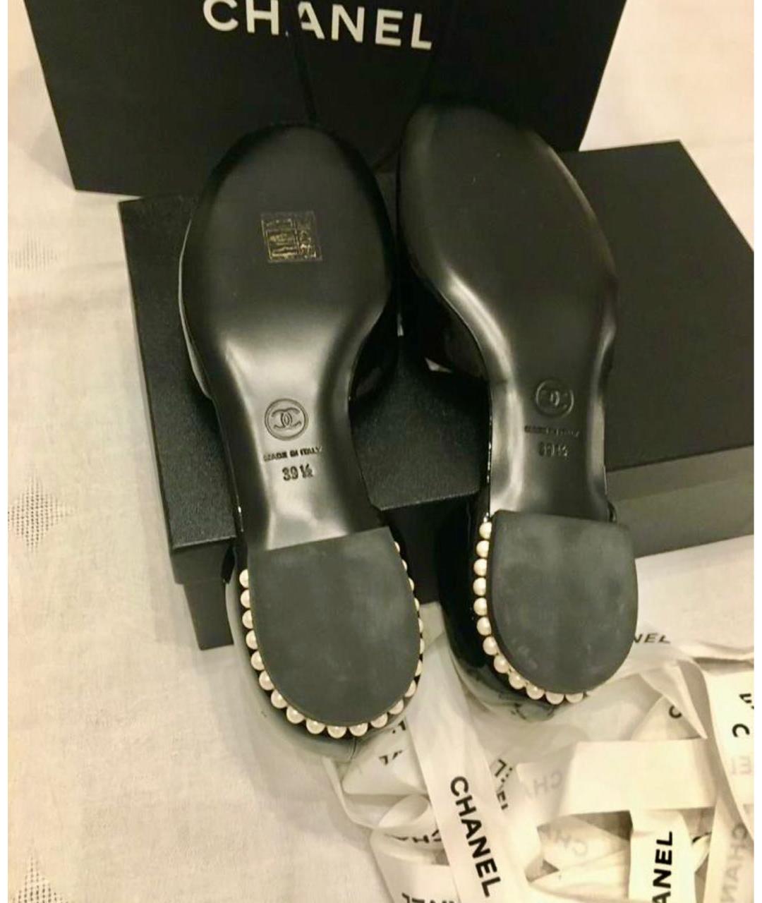 CHANEL Черные туфли из лакированной кожи, фото 3