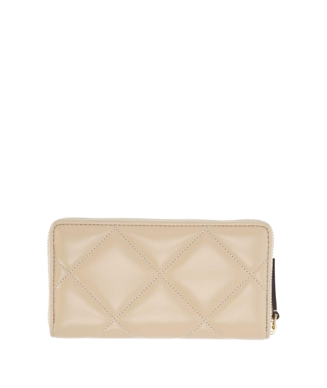 TORY BURCH Бежевый кожаный кошелек, фото 3