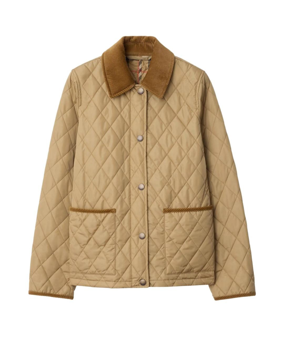 BURBERRY Бежевая полиамидовая куртка, фото 1