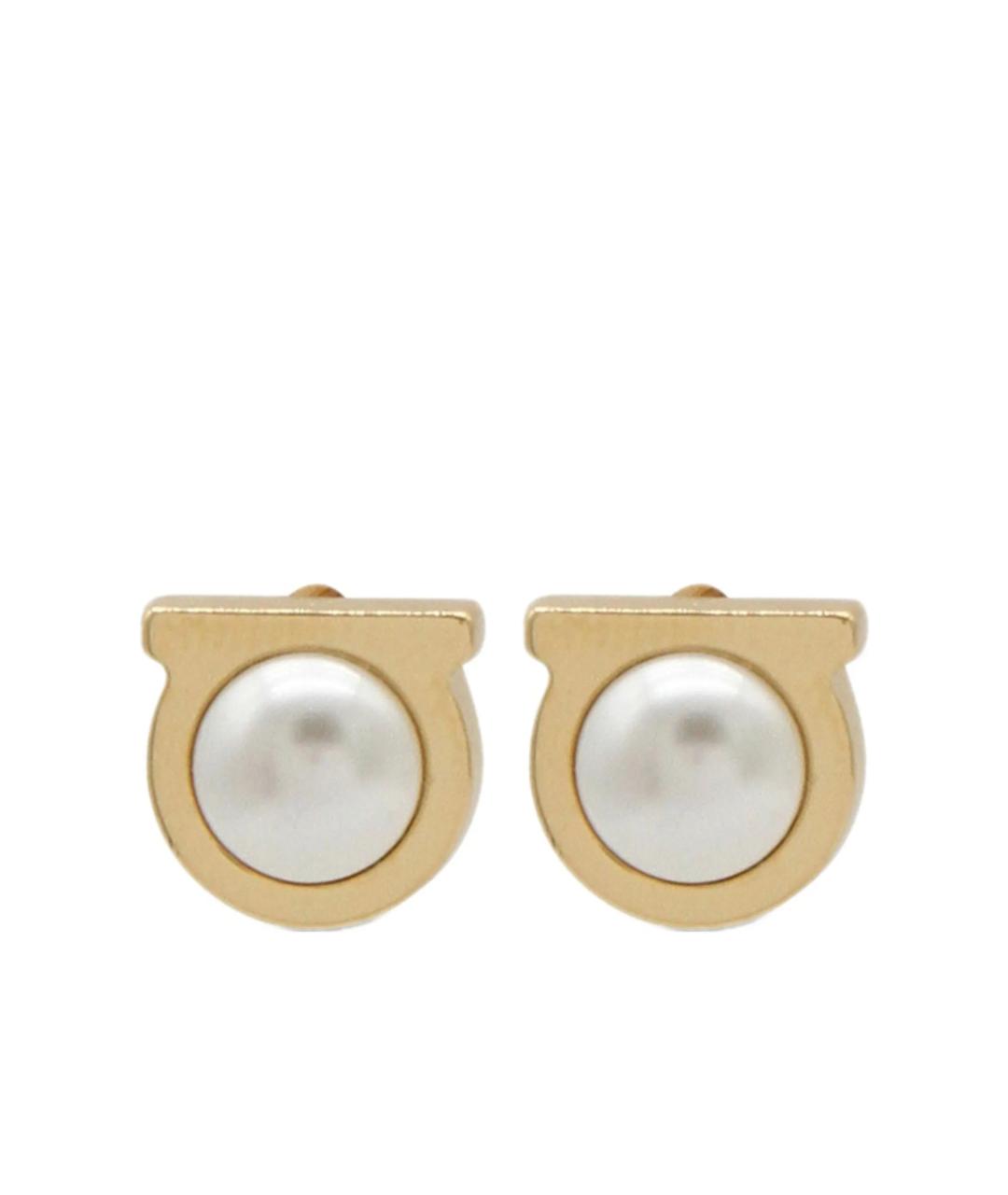 FERRAGAMO Золотые латунные серьги, фото 1