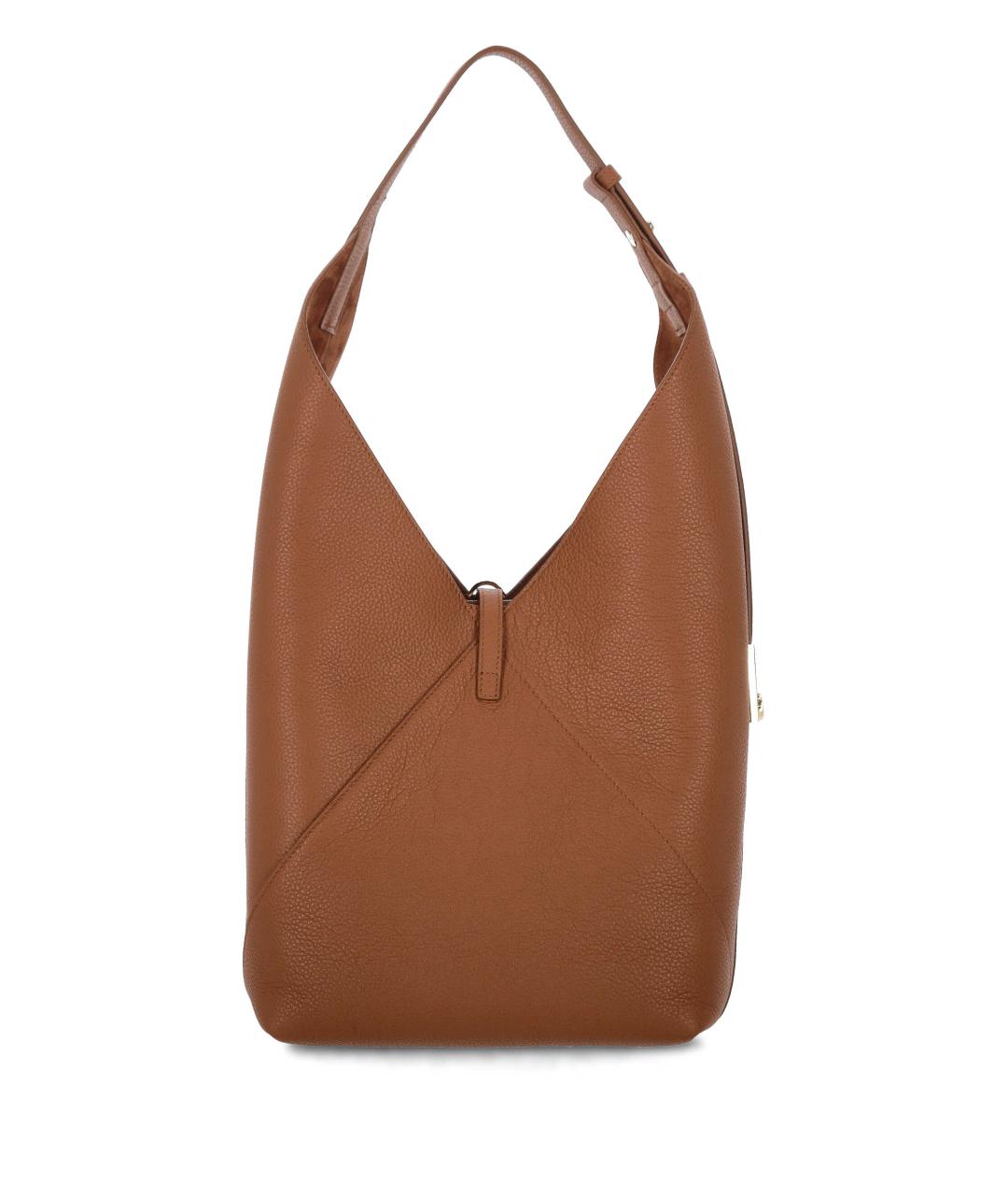FERRAGAMO Коричневая кожаная сумка через плечо, фото 3