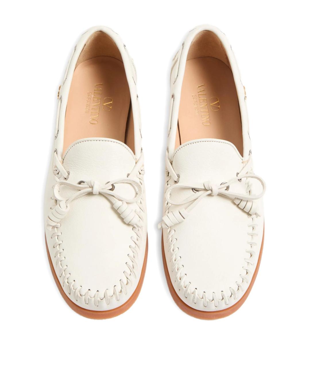 VALENTINO Белые кожаные лоферы, фото 5