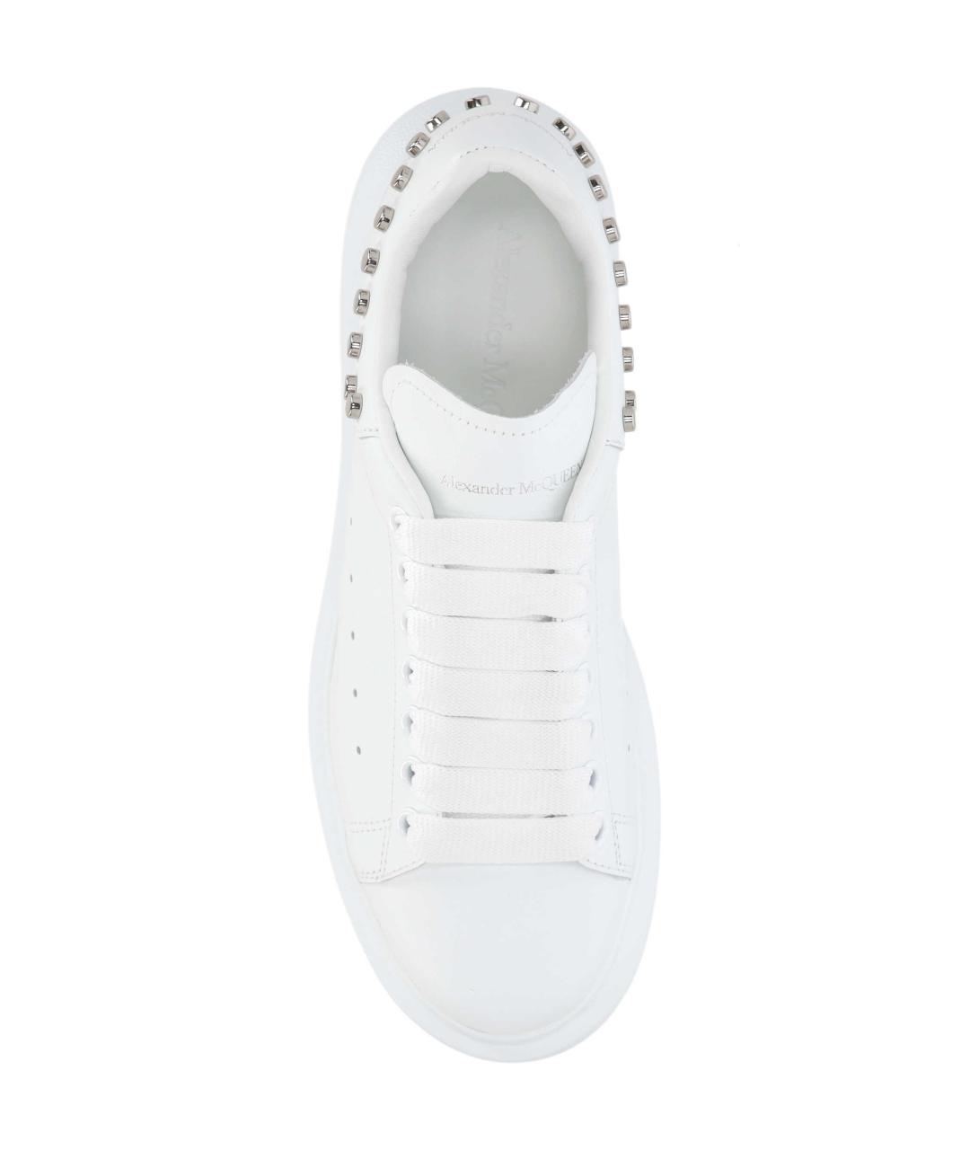 ALEXANDER MCQUEEN Белые кожаные кеды, фото 4