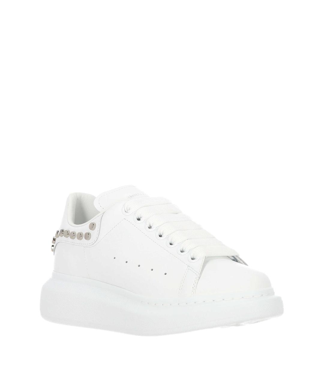 ALEXANDER MCQUEEN Белые кожаные кеды, фото 2
