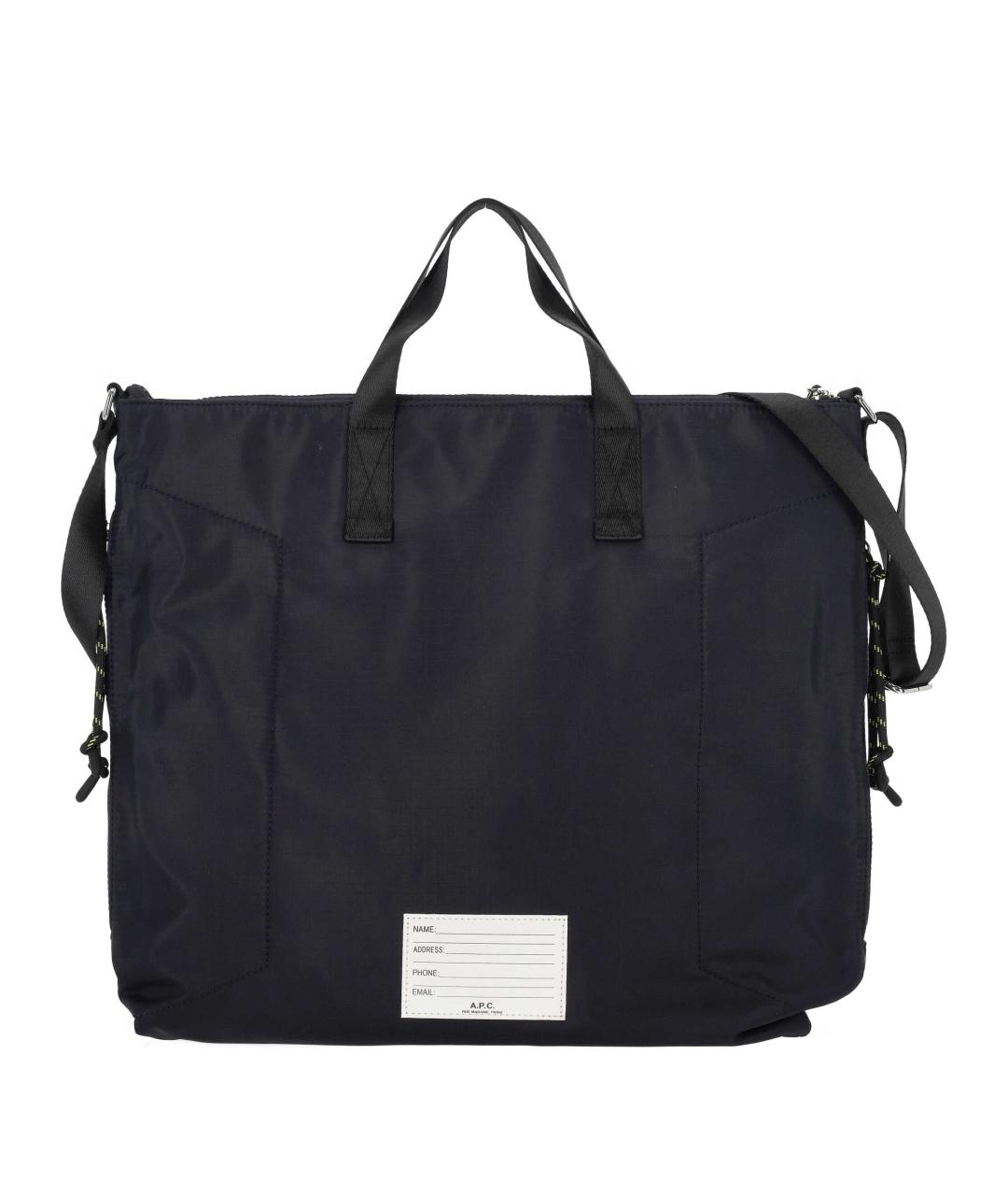 A.P.C. Синяя синтетическая сумка тоут, фото 3