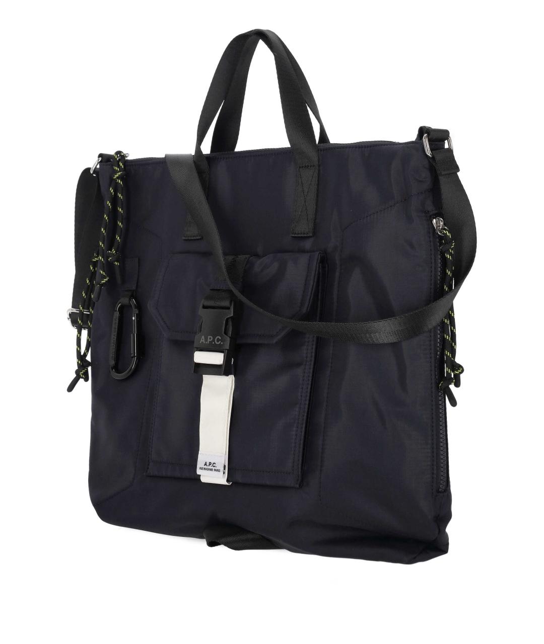 A.P.C. Синяя синтетическая сумка тоут, фото 2