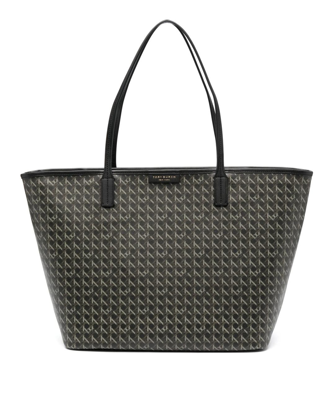 TORY BURCH Антрацитовая сумка тоут, фото 1
