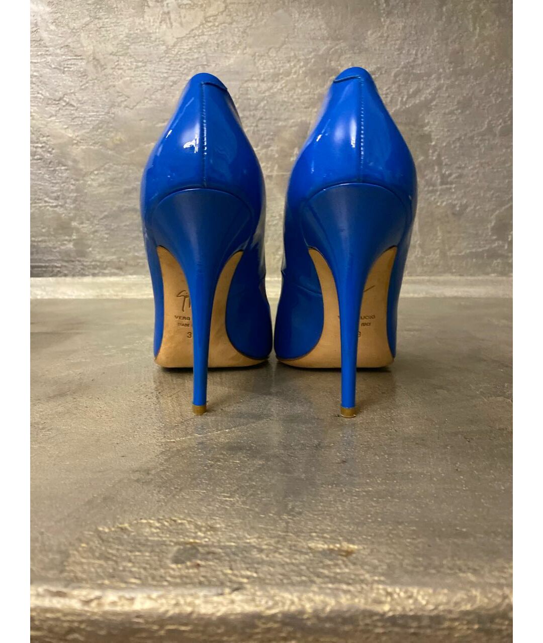 GIUSEPPE ZANOTTI DESIGN Синие кожаные туфли, фото 4