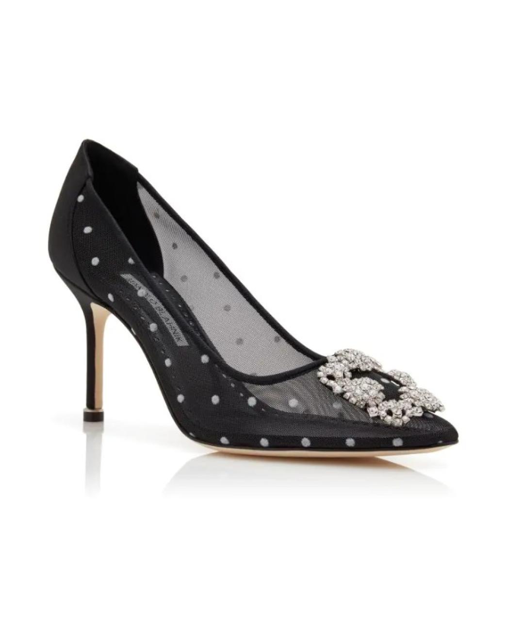 MANOLO BLAHNIK Черные синтетические туфли, фото 2