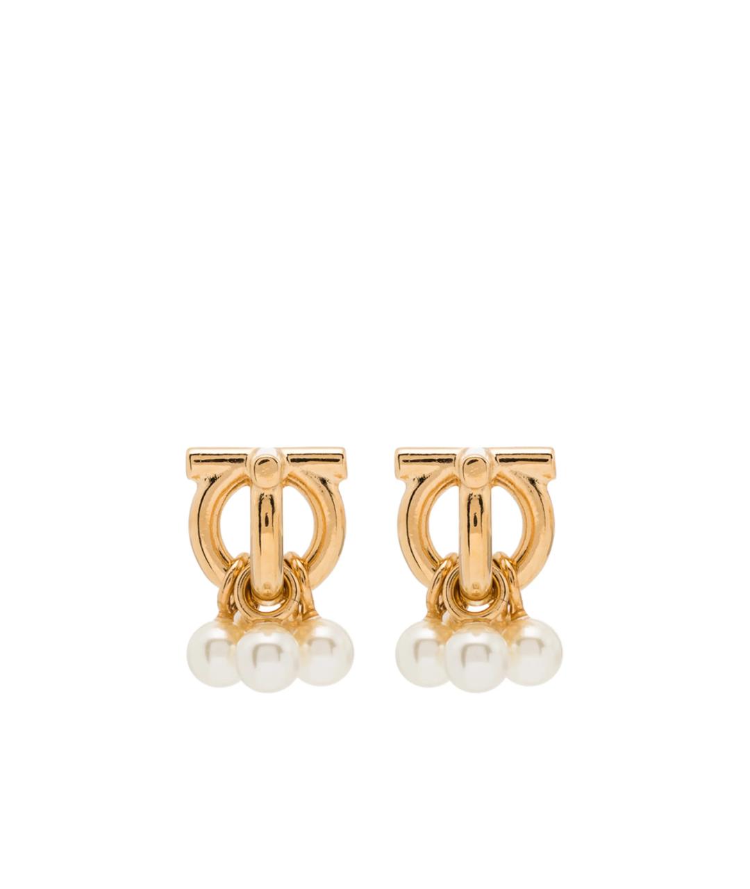 FERRAGAMO Золотые латунные серьги, фото 1
