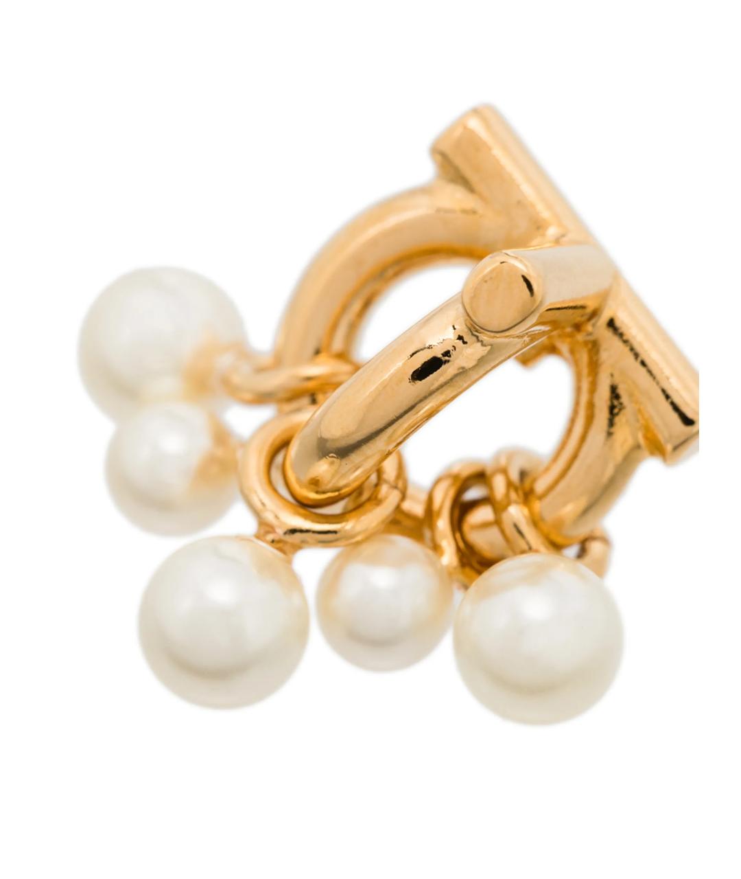 FERRAGAMO Золотые латунные серьги, фото 2