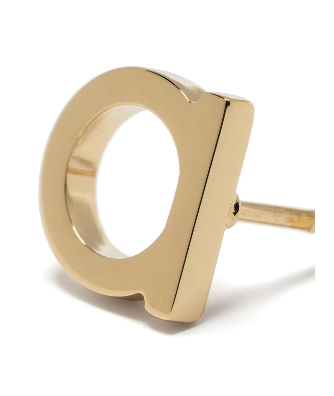 FERRAGAMO Золотые латунные серьги, фото 2