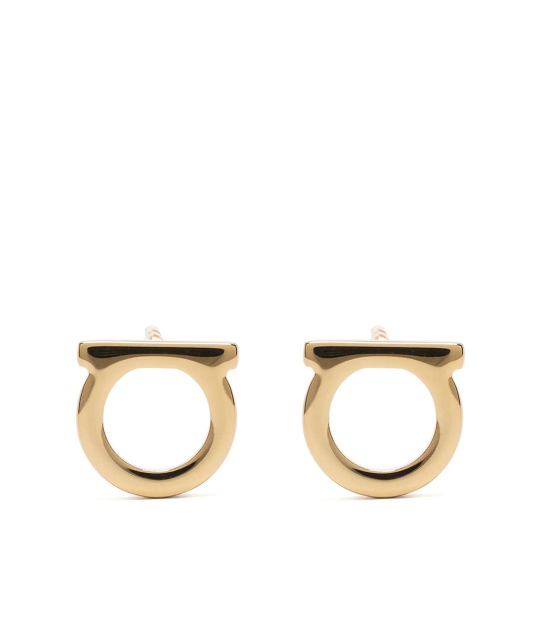 FERRAGAMO Золотые латунные серьги, фото 1