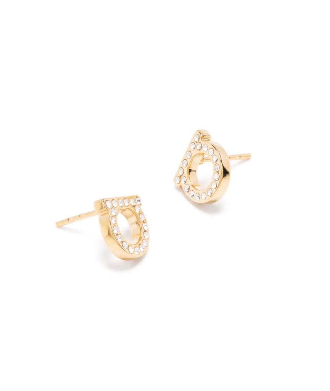 FERRAGAMO Золотые латунные серьги, фото 2