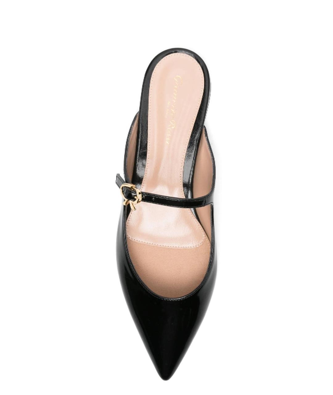GIANVITO ROSSI Черные мюли из лакированной кожи, фото 4