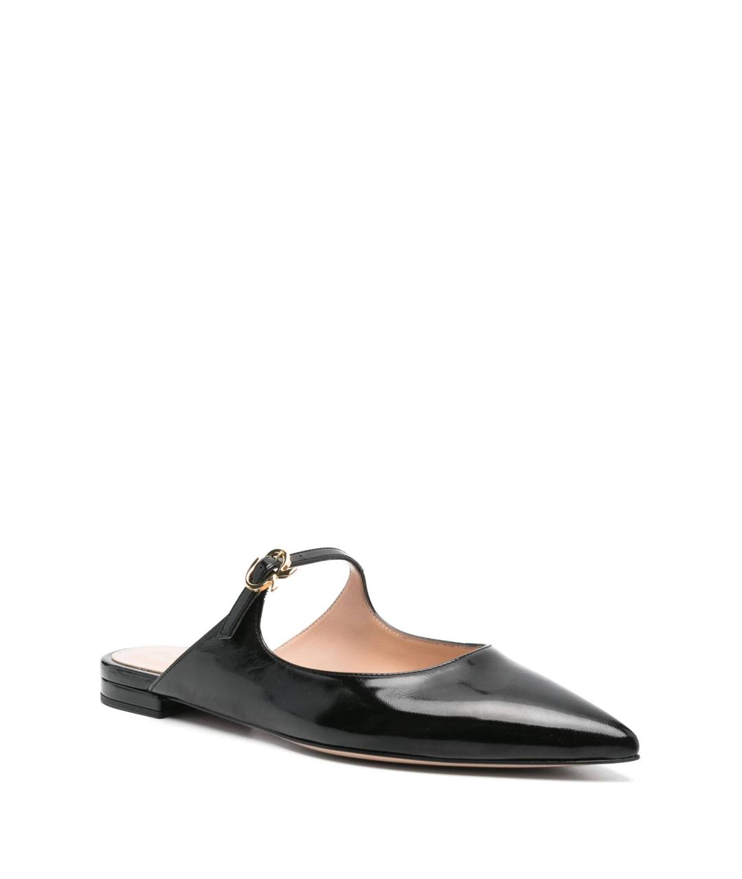 GIANVITO ROSSI Черные мюли из лакированной кожи, фото 2