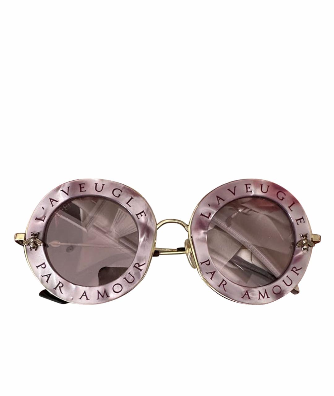 GUCCI Розовые солнцезащитные очки, фото 1