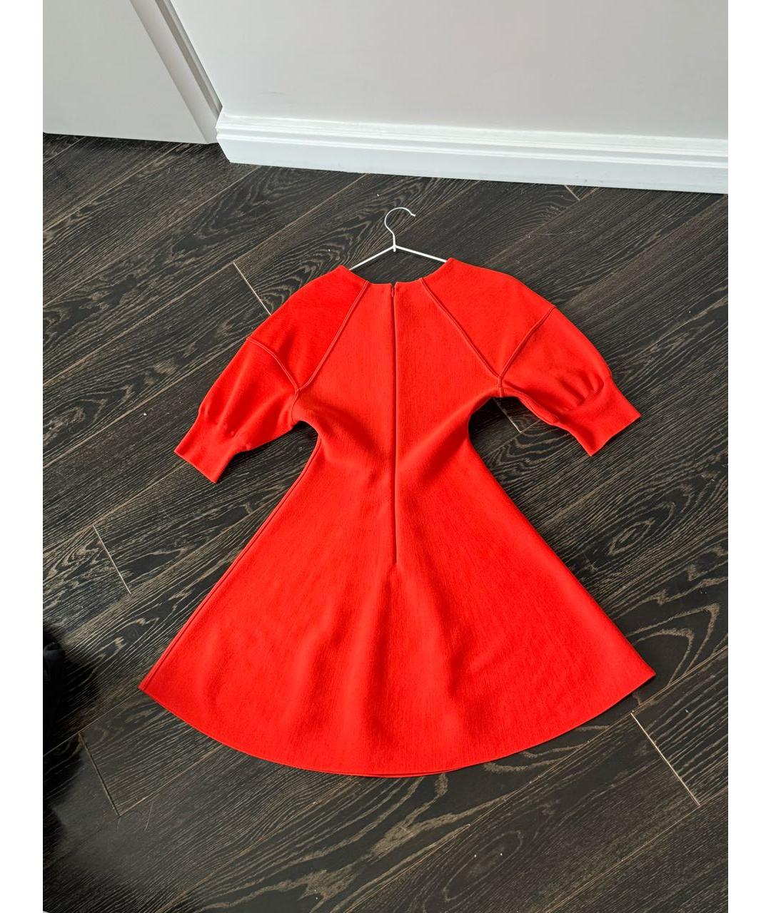 CHRISTIAN DIOR Оранжевое шерстяное повседневное платье, фото 2