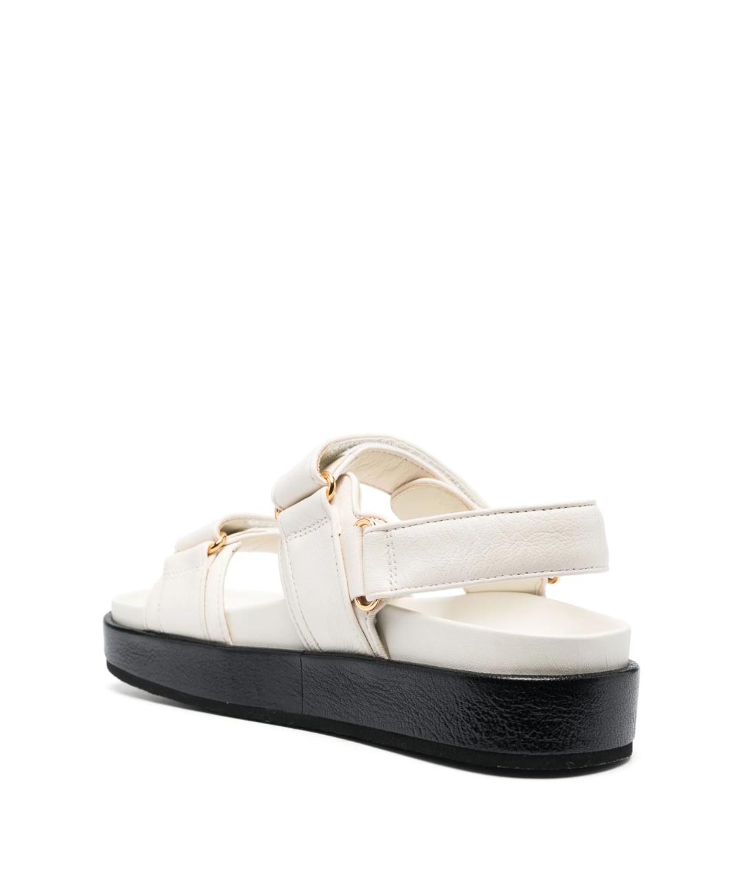 TORY BURCH Белые кожаные сандалии, фото 3