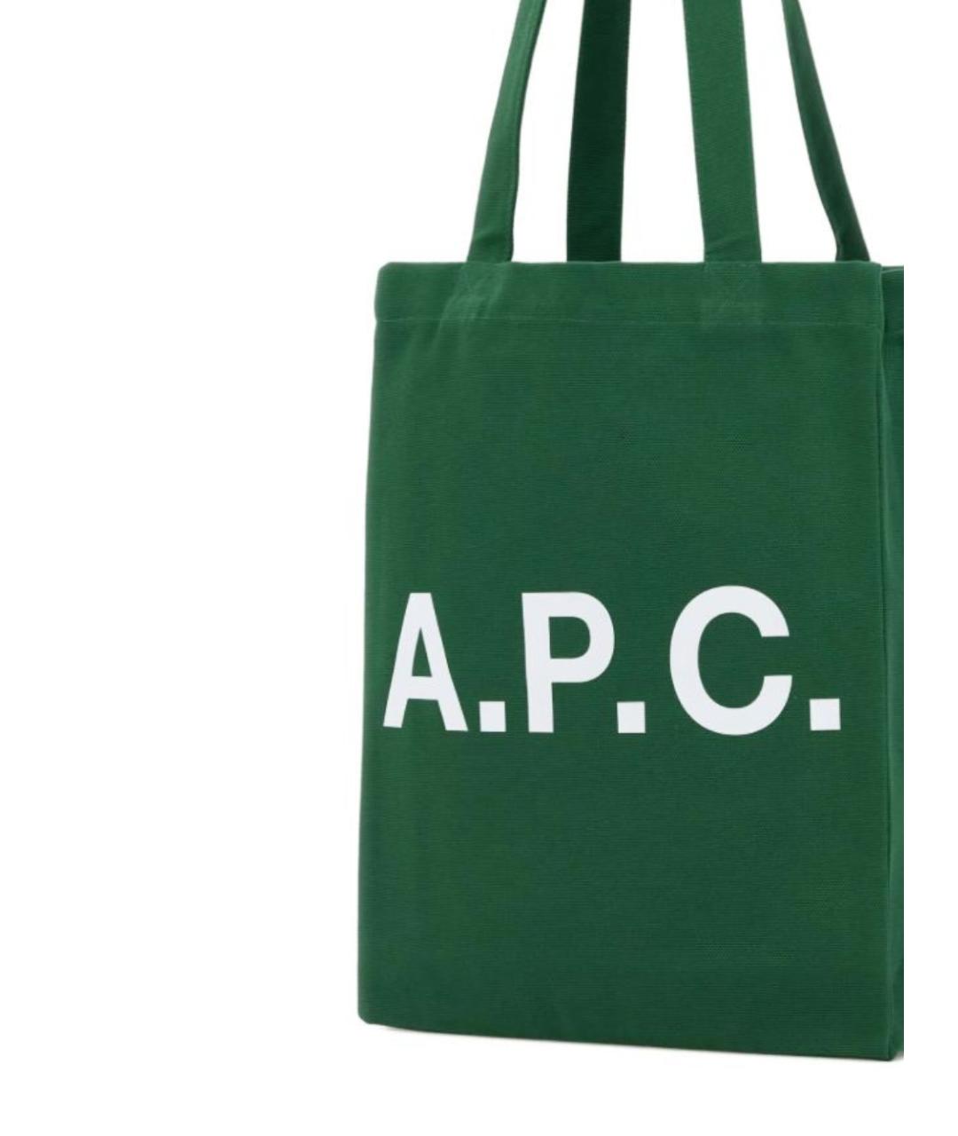 A.P.C. Зеленая сумка тоут, фото 4