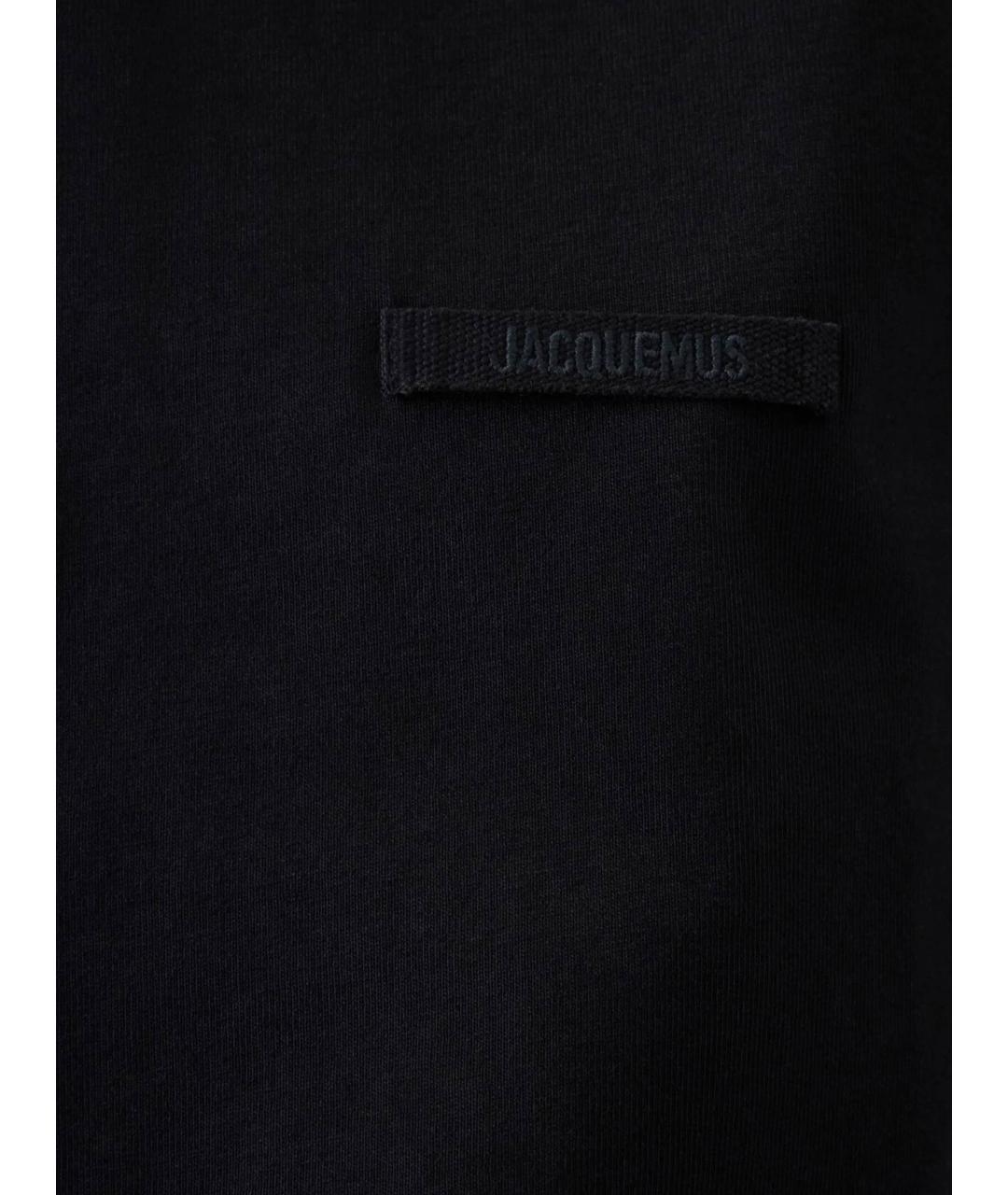 JACQUEMUS Черная хлопковая футболка, фото 2