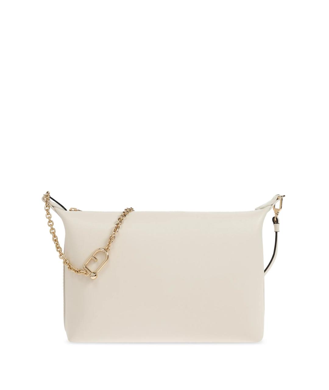 FURLA Бежевая кожаная сумка через плечо, фото 3