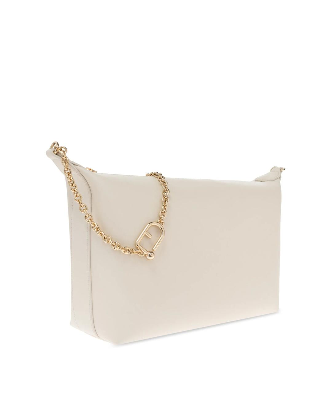 FURLA Бежевая кожаная сумка через плечо, фото 2
