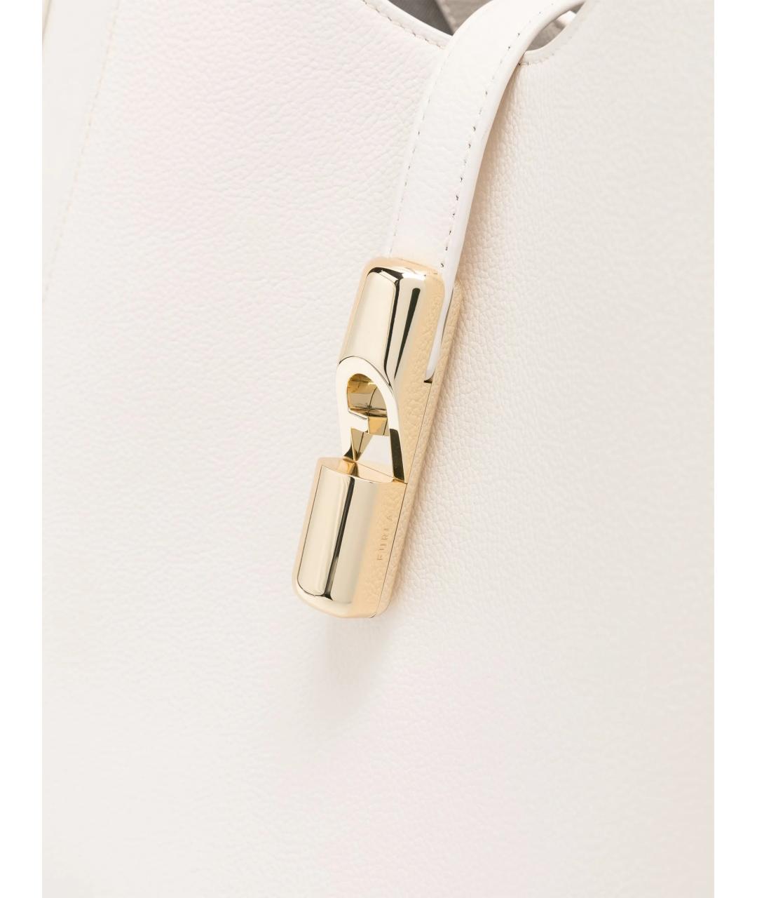 FURLA Белая кожаная сумка тоут, фото 3