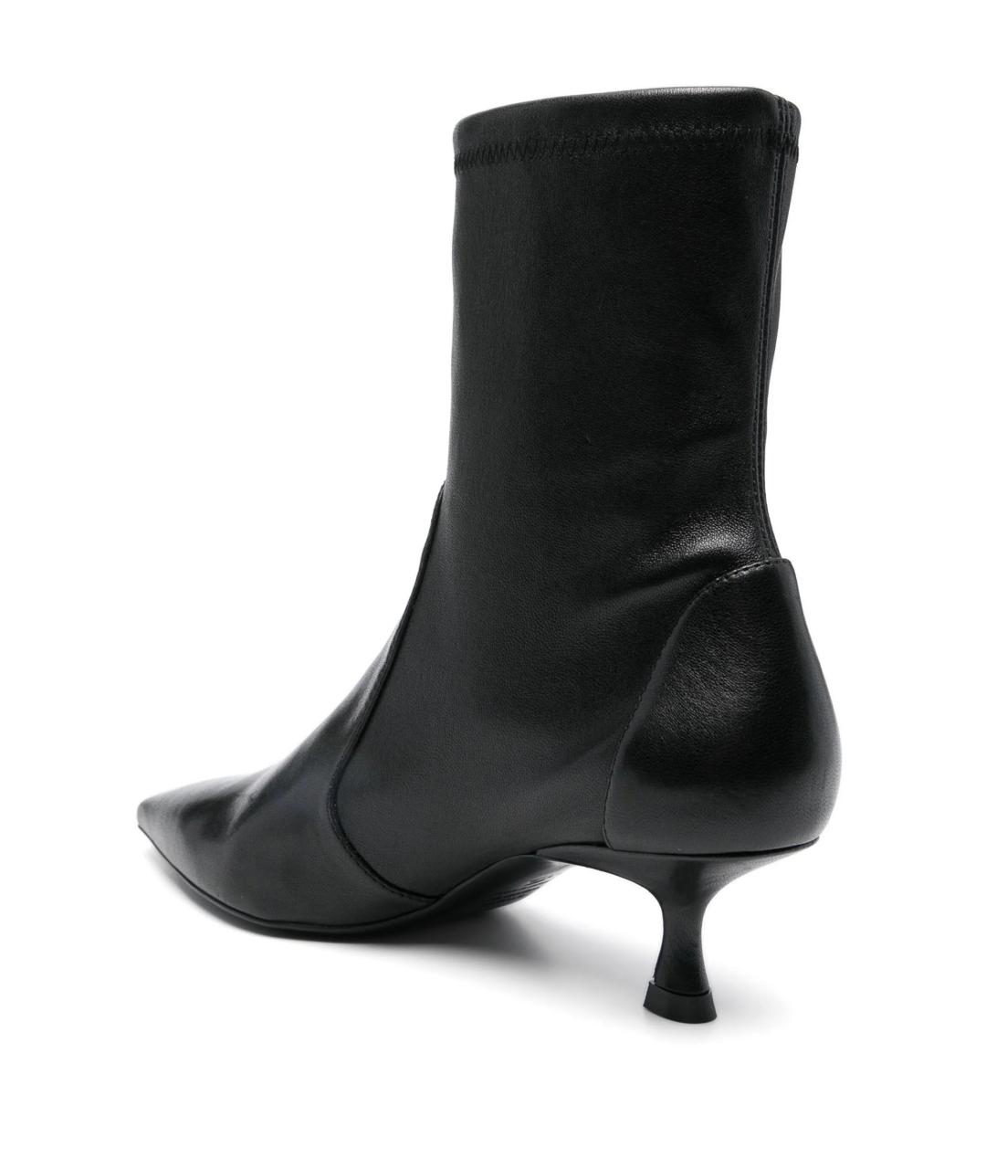 STUART WEITZMAN Черные кожаные ботильоны, фото 3