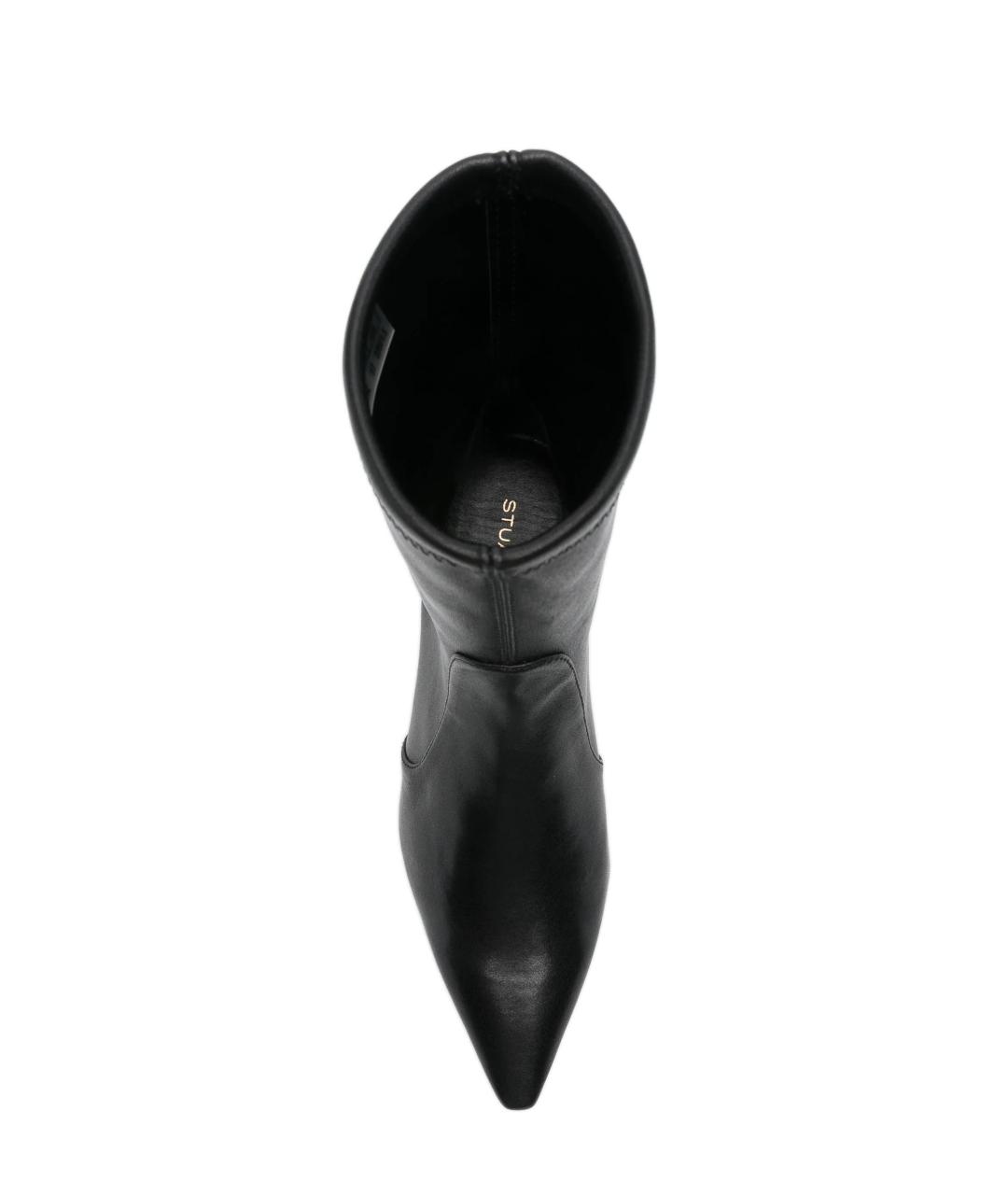 STUART WEITZMAN Черные кожаные ботильоны, фото 4