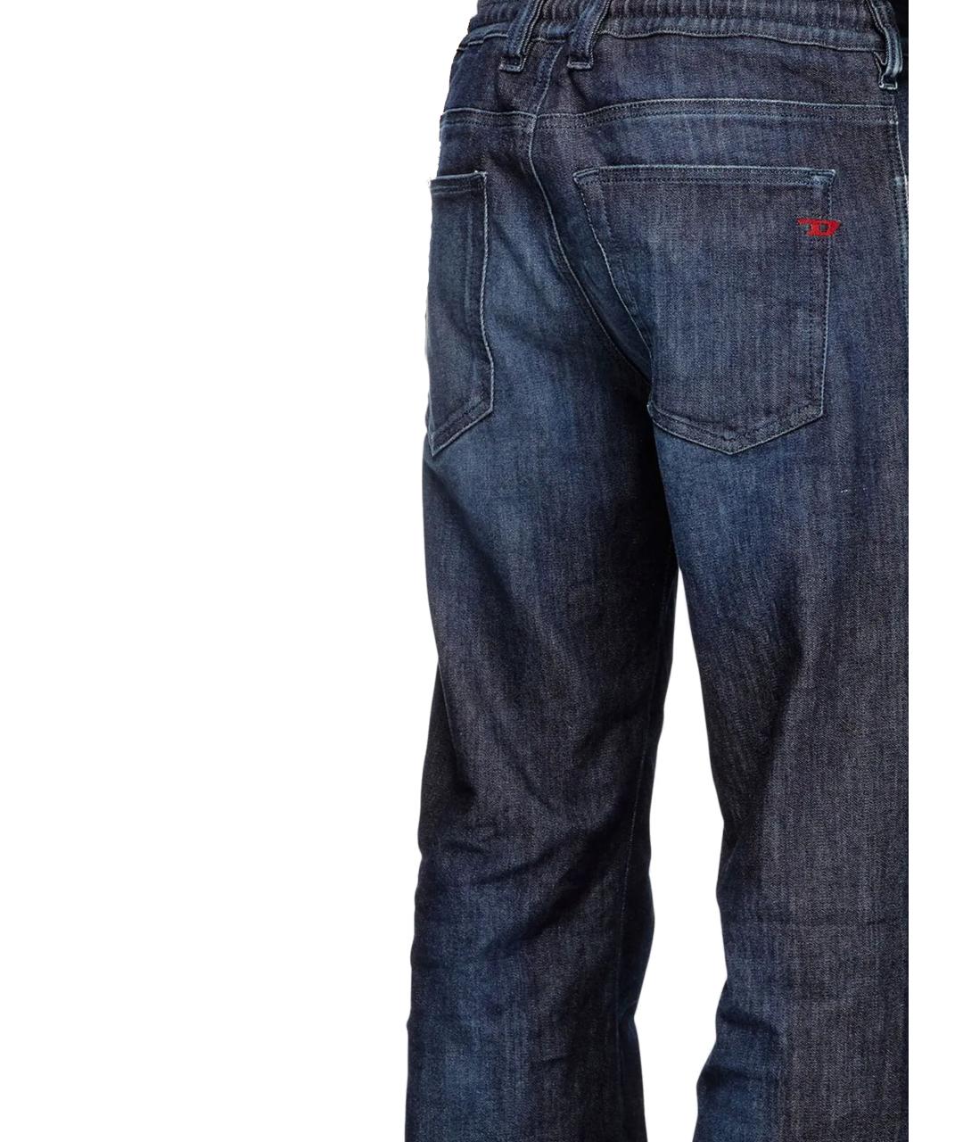 DIESEL Синие хлопко-эластановые повседневные брюки, фото 3