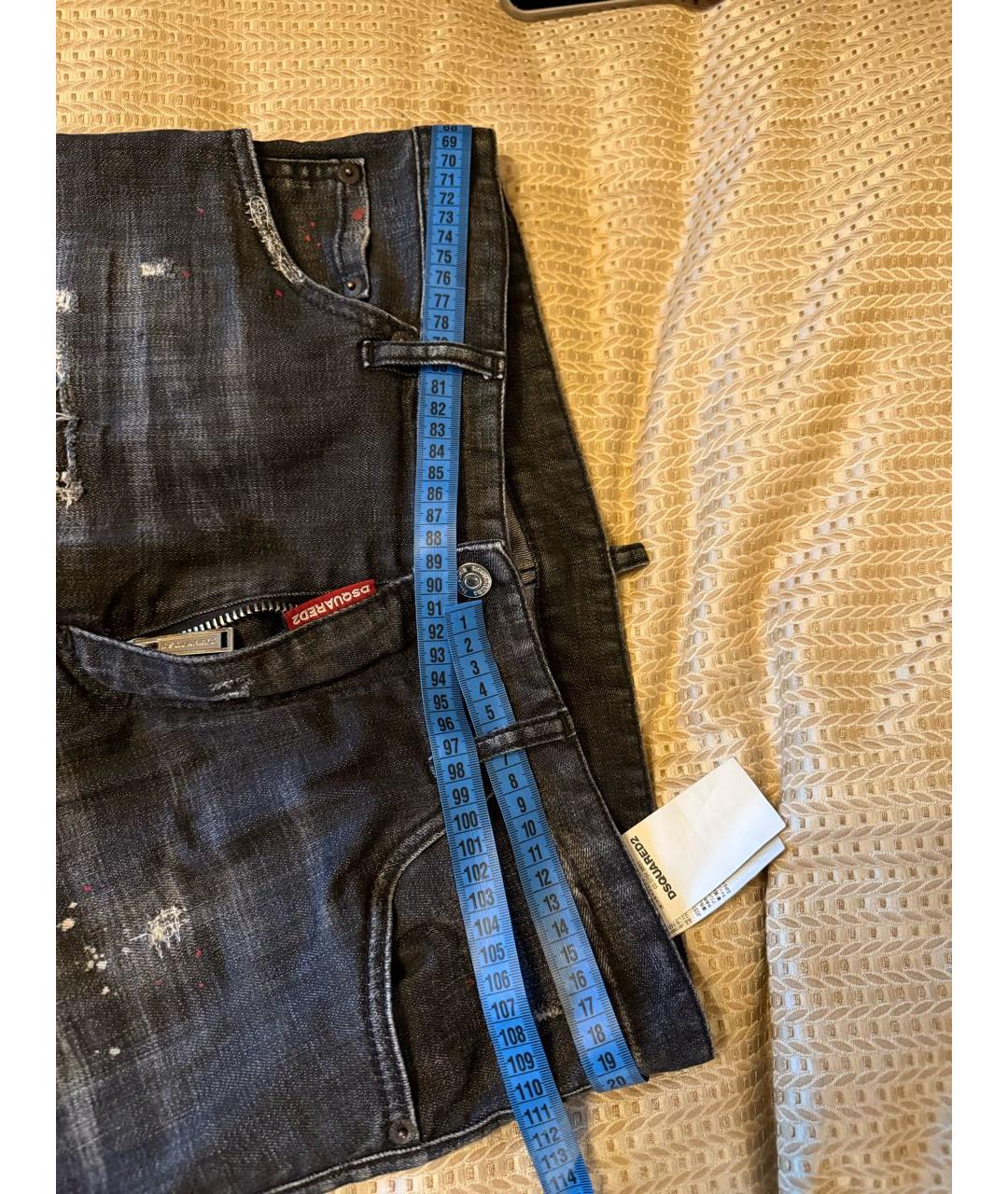 DSQUARED2 Черные хлопко-эластановые джинсы скинни, фото 5