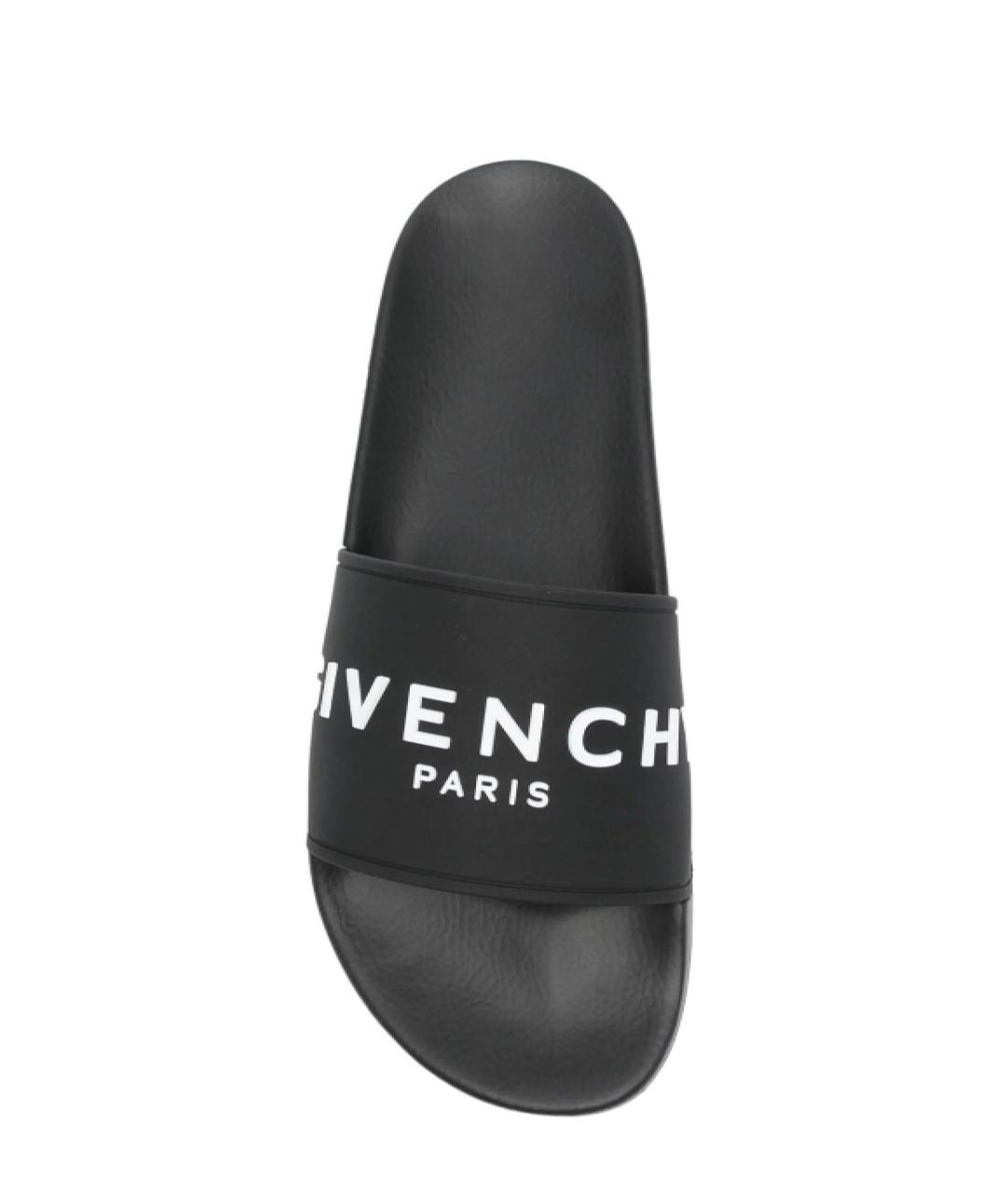 GIVENCHY Черные резиновые шлепанцы, фото 4
