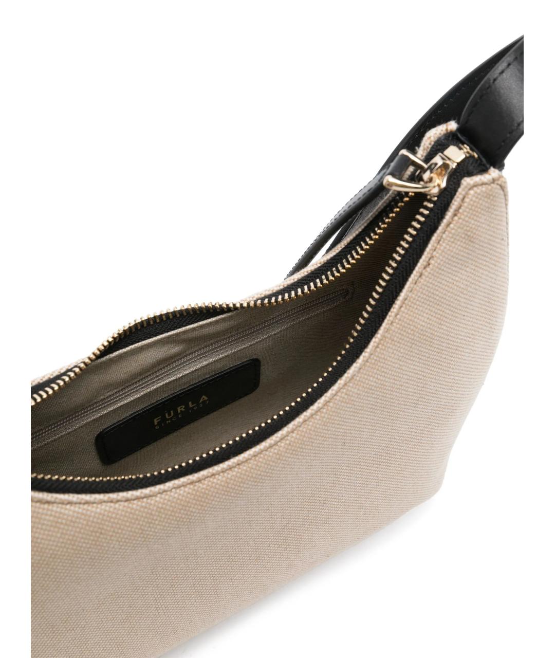 FURLA Бежевая жаккардовая сумка через плечо, фото 3