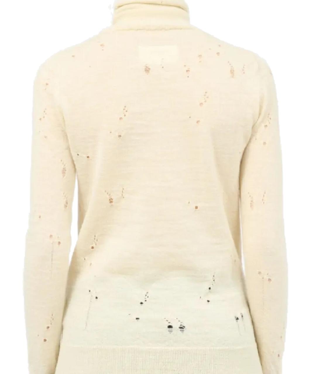 MM6 MAISON MARGIELA Бежевый шерстяной джемпер / свитер, фото 3