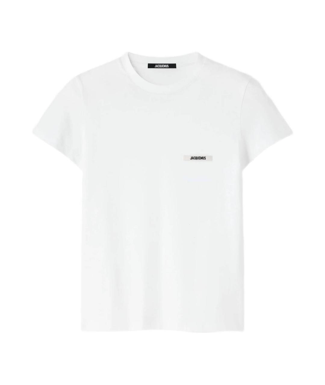JACQUEMUS Белая хлопковая футболка, фото 1