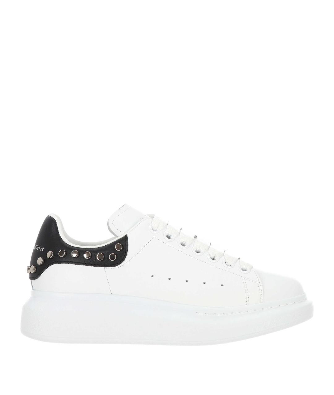 ALEXANDER MCQUEEN Белые кожаные кеды, фото 1