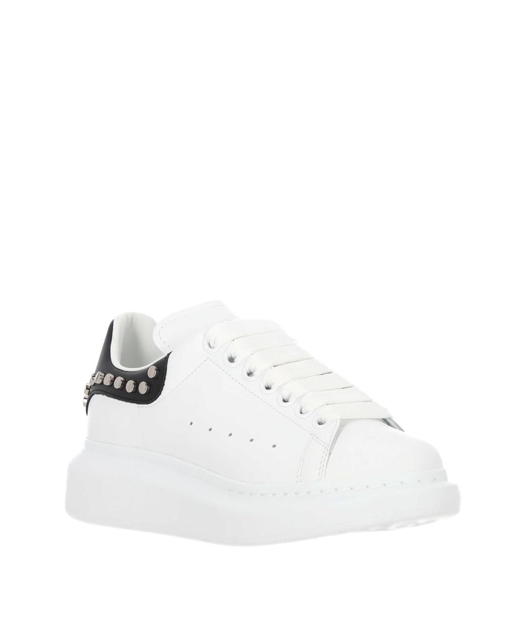 ALEXANDER MCQUEEN Белые кожаные кеды, фото 2