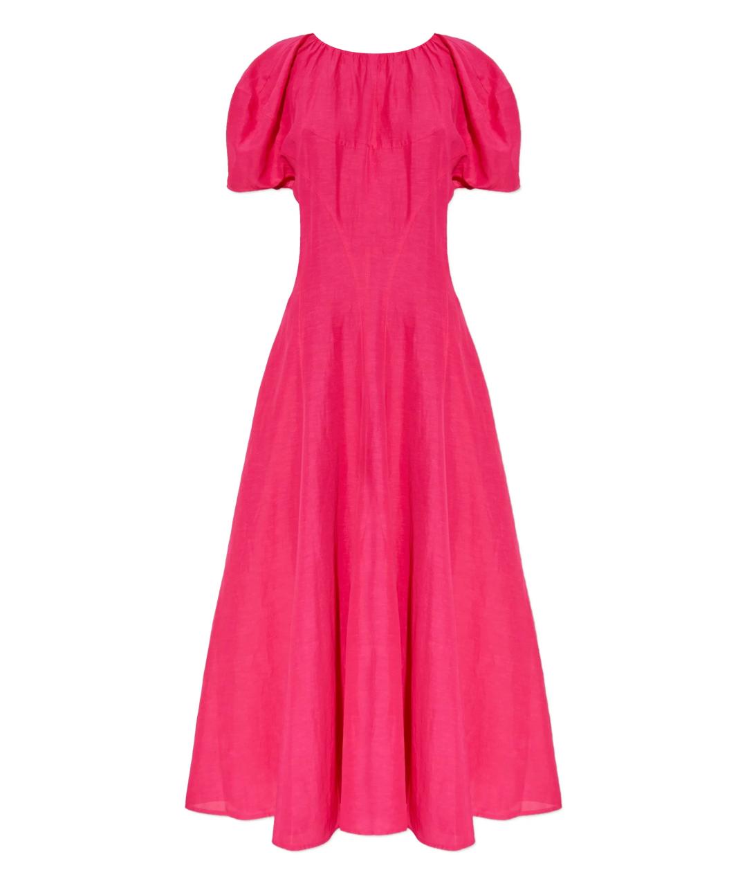 TORY BURCH Фуксия льняное платье, фото 1