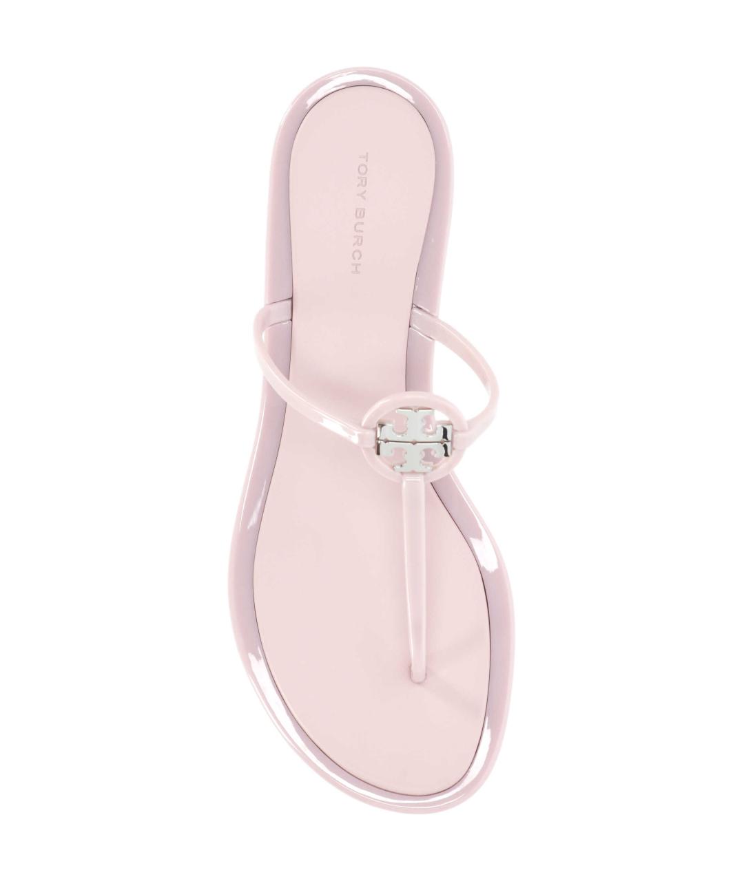 TORY BURCH Розовые резиновые шлепанцы, фото 4
