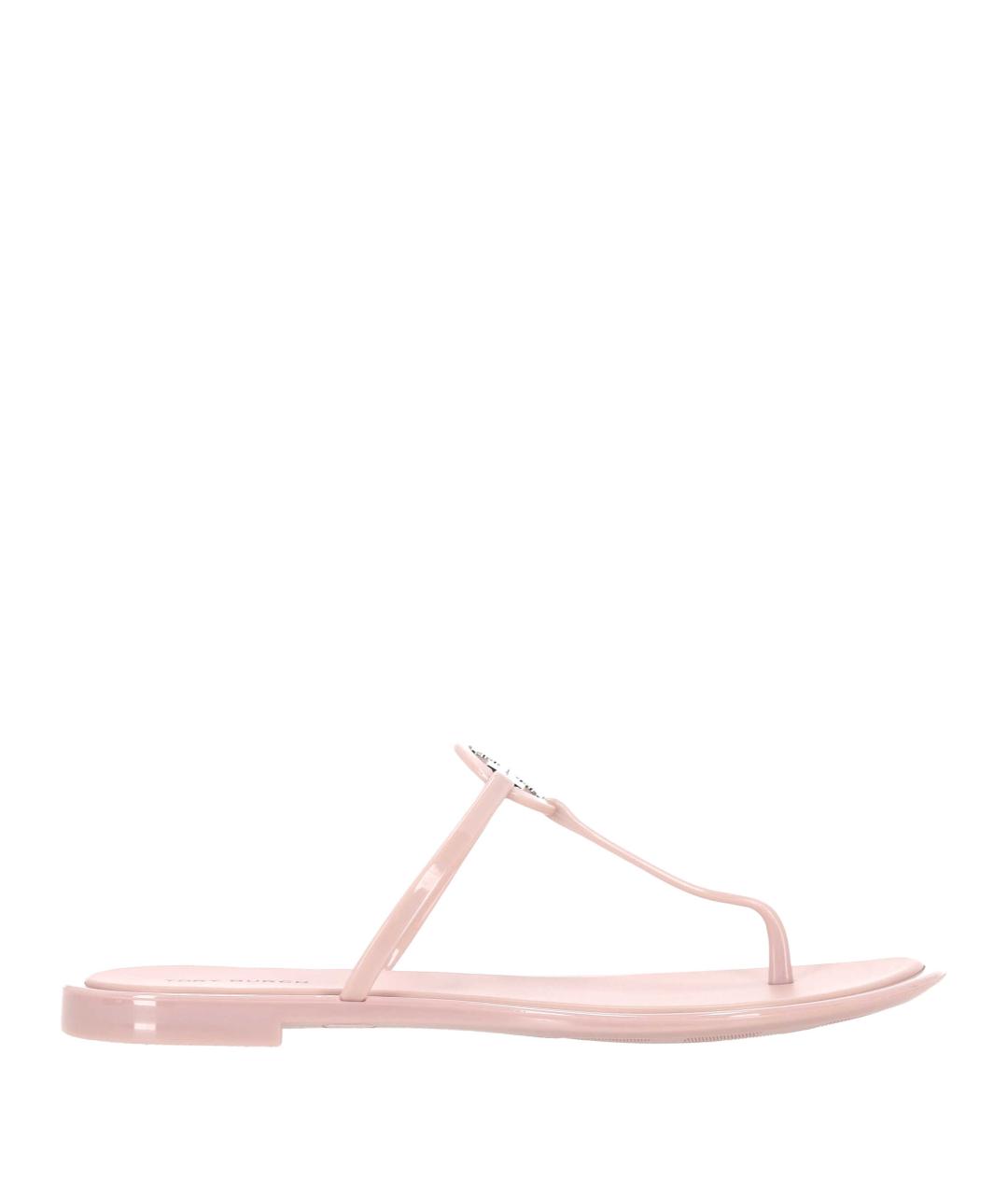TORY BURCH Розовые резиновые шлепанцы, фото 1